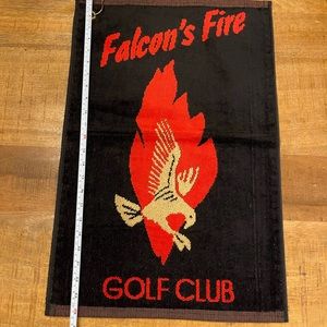 Falcon’s Fire Golf Club golf towel Divots with tags